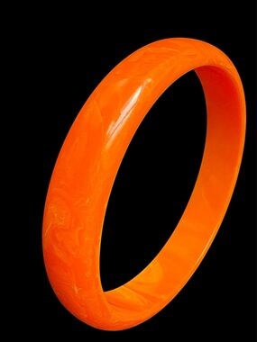 Orange Tangerine Bakelite Bangle Bracelet
